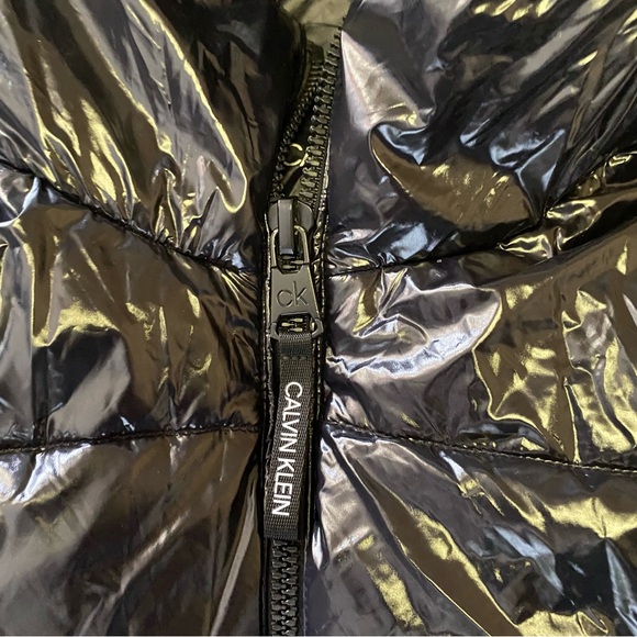 X Calvin Klein Men's Snap Front Puffer Jacket, Black, Sz M - Picture 6 of 7